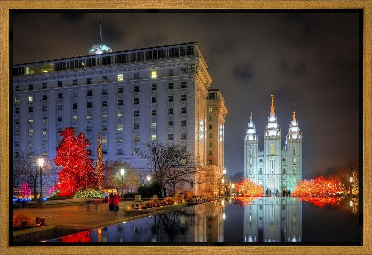 Temple Square Reflecting Pool Gallery Wrap