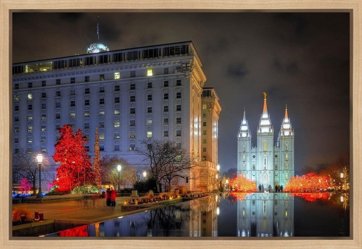 Temple Square Reflecting Pool Gallery Wrap