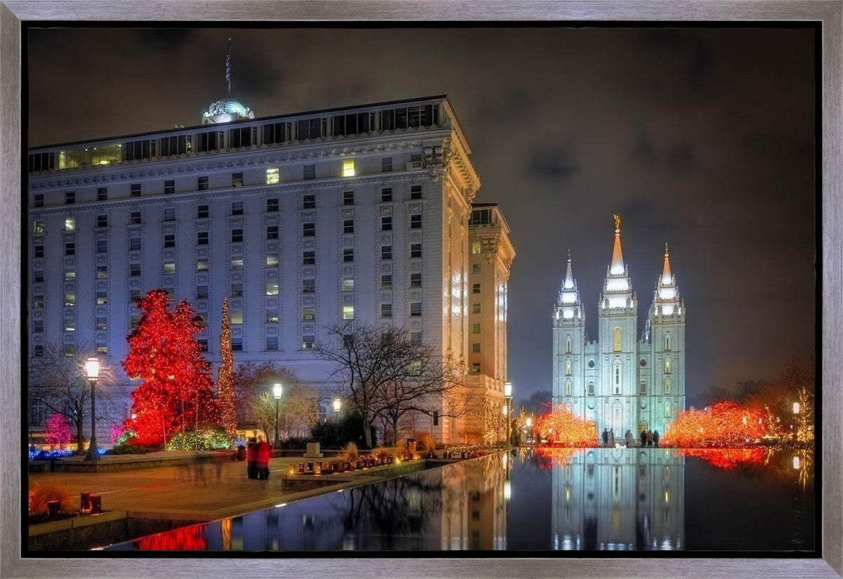 Temple Square Reflecting Pool Gallery Wrap