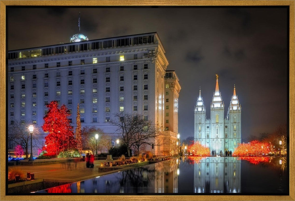 Temple Square Reflecting Pool Gallery Wrap
