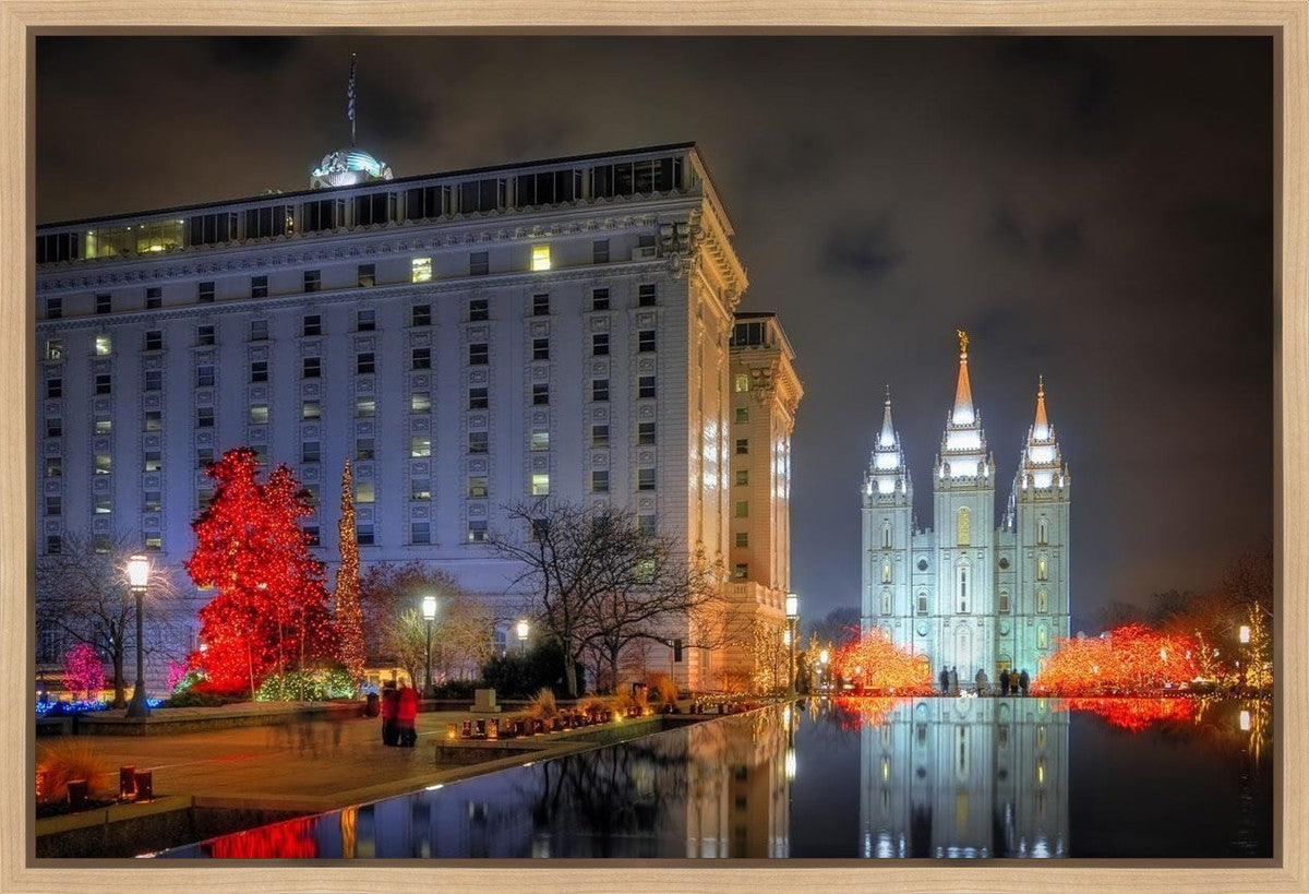 Temple Square Reflecting Pool Gallery Wrap
