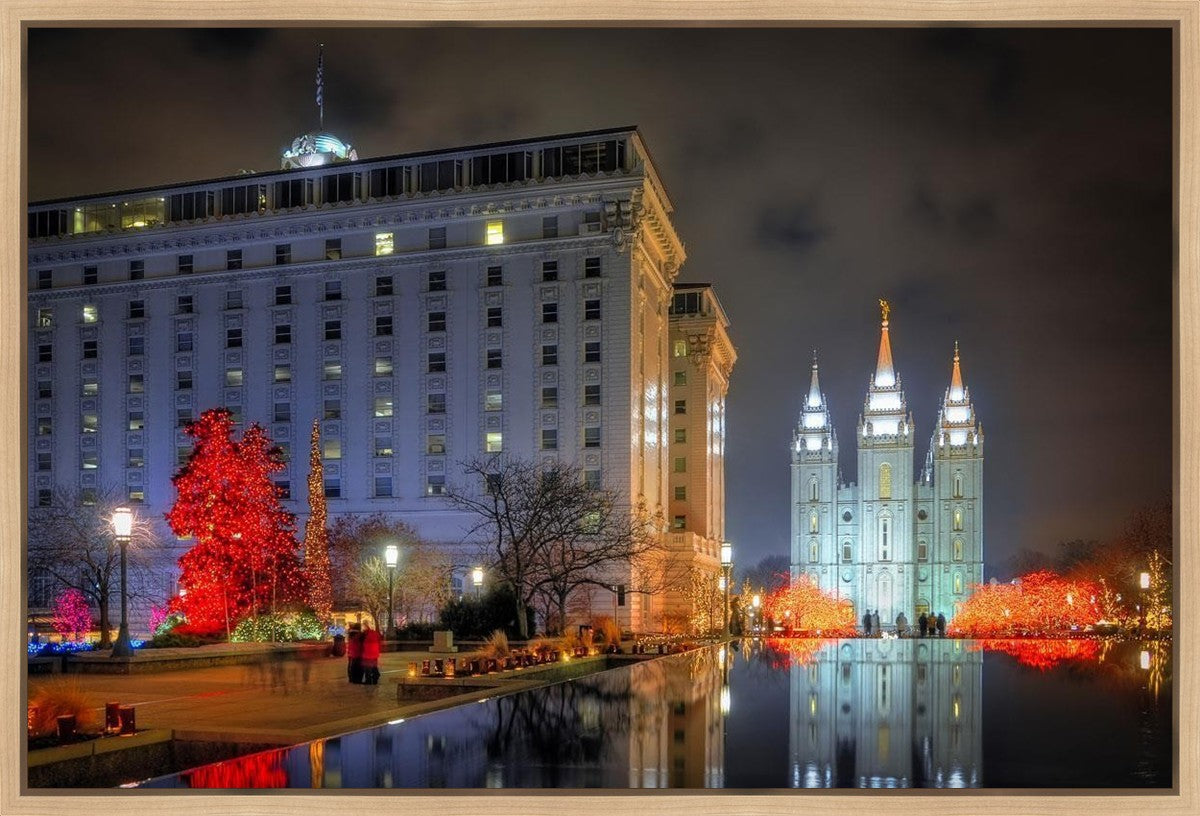 Temple Square Reflecting Pool Gallery Wrap