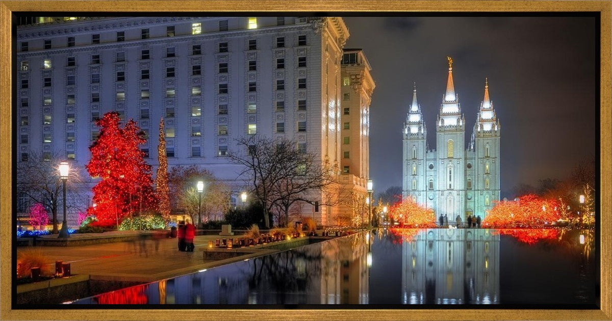 Temple Square Reflecting Pool Gallery Wrap