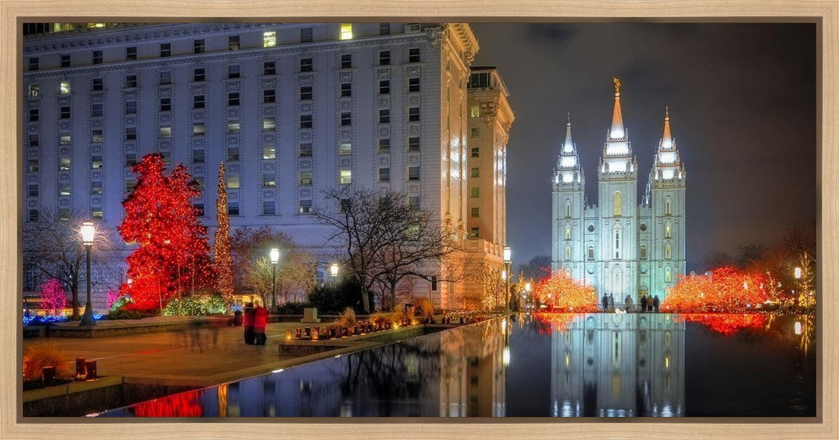 Temple Square Reflecting Pool Gallery Wrap