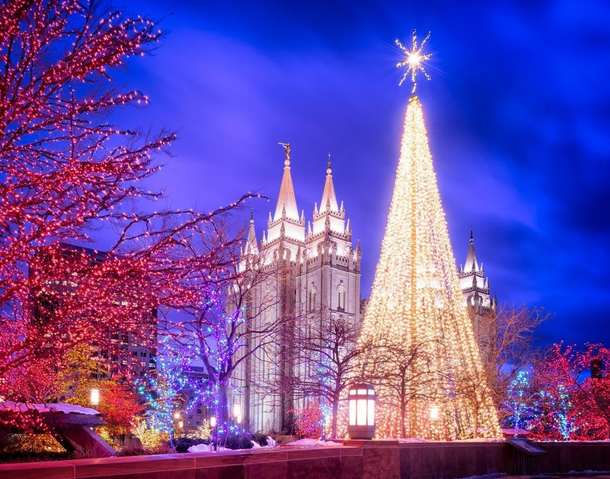 Temple Square Christmas Tree Gallery Wrap