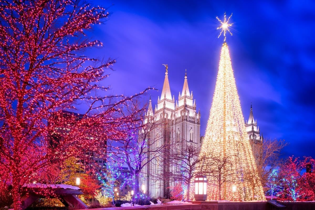 Temple Square Christmas Tree Gallery Wrap