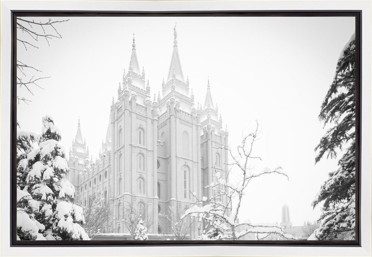 Salt Lake City High Key Snow Gallery Wrap