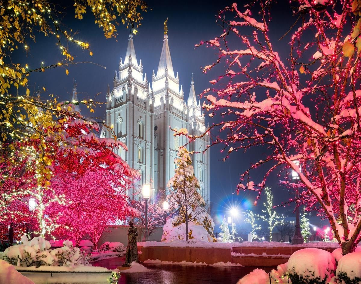 Salt Lake City Christmas Lights Gallery Wrap