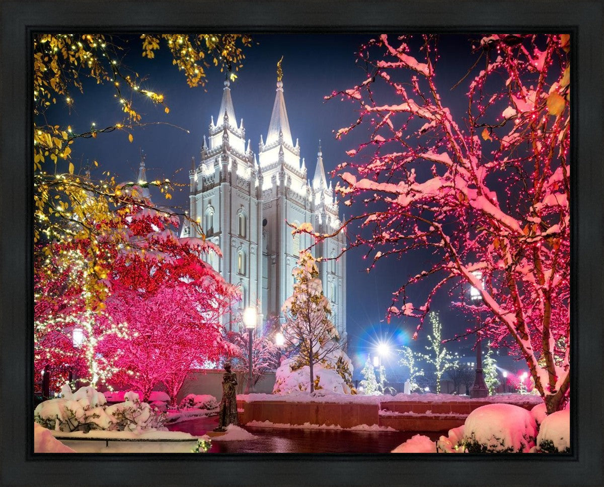 Salt Lake City Christmas Lights Gallery Wrap