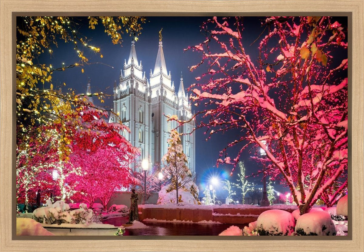 Salt Lake City Christmas Lights Gallery Wrap
