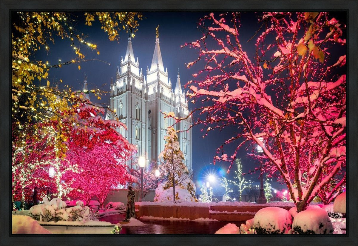 Salt Lake City Christmas Lights Gallery Wrap