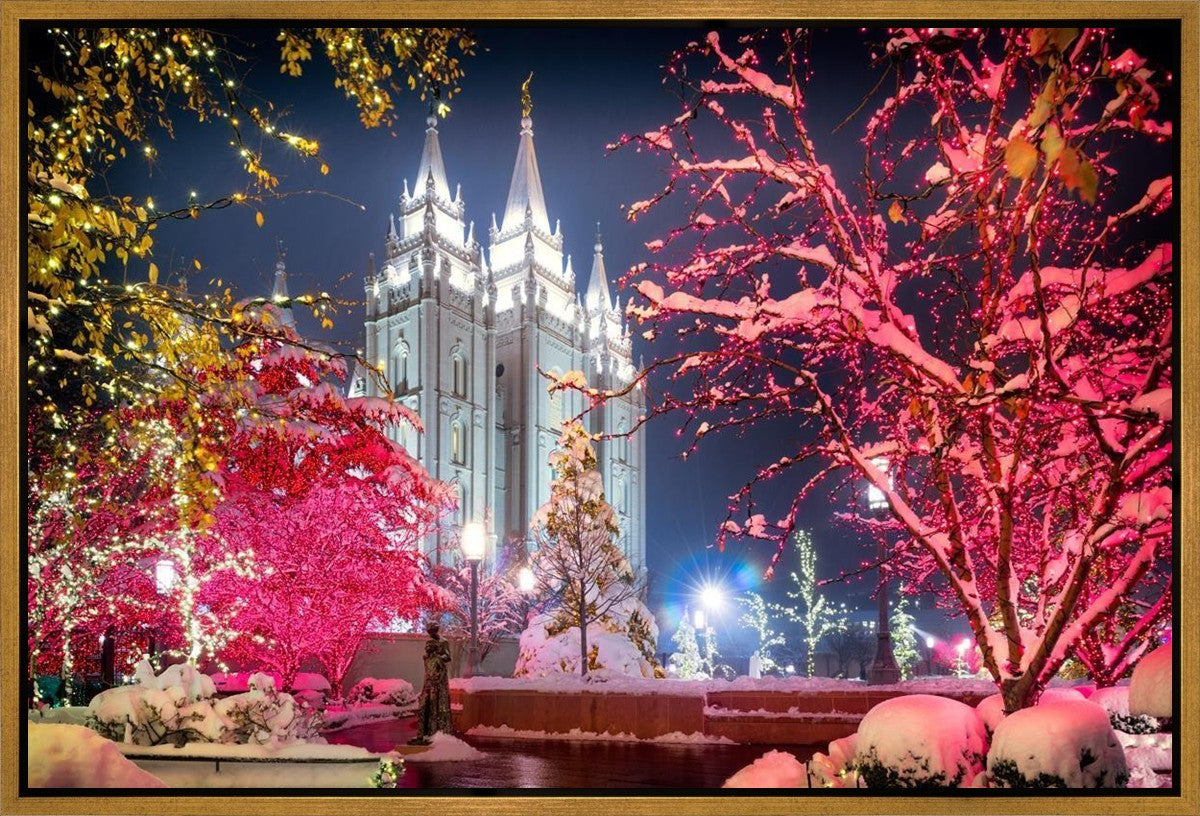 Salt Lake City Christmas Lights Gallery Wrap