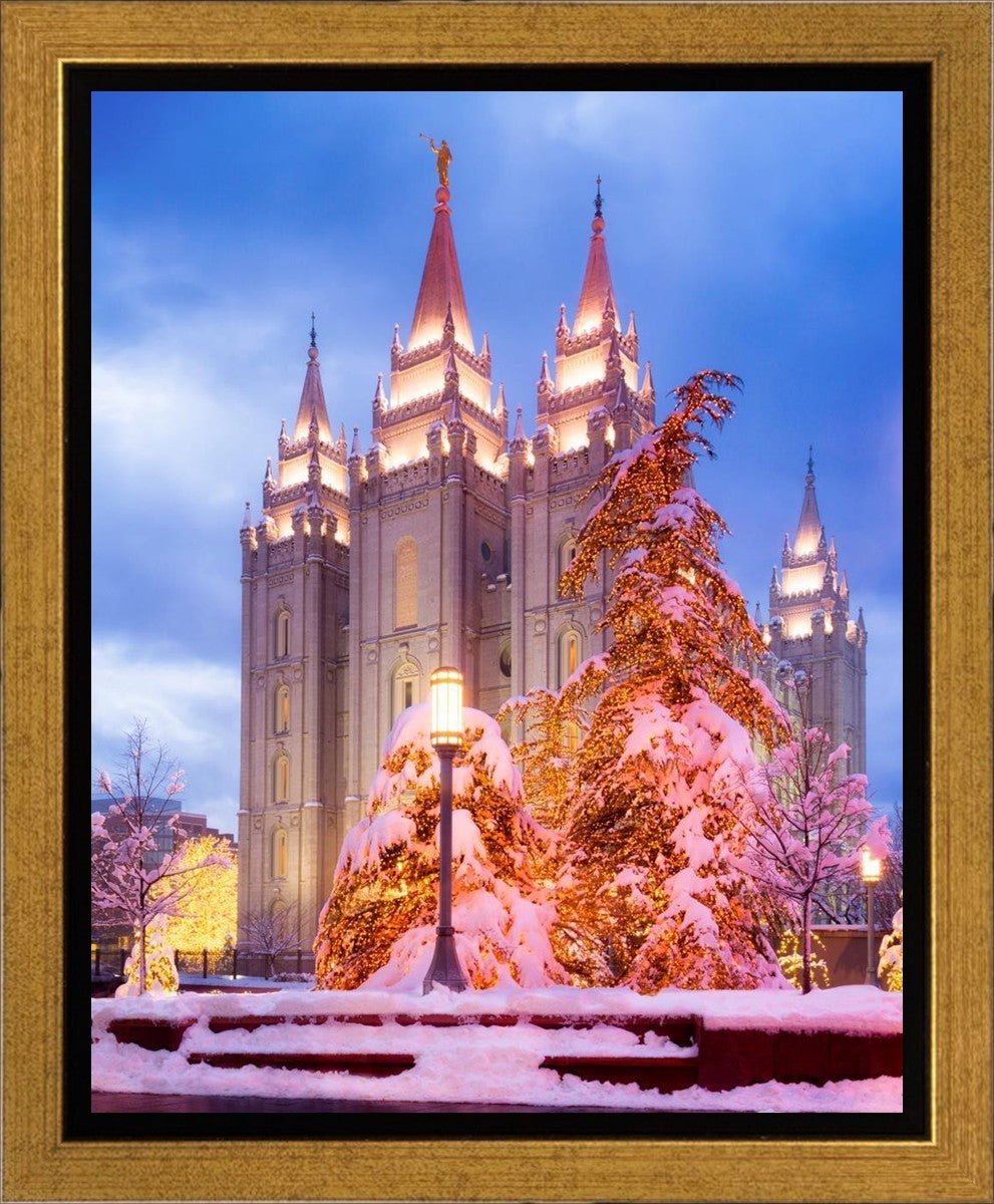 Salt Lake Christmas Temple Gallery Wrap