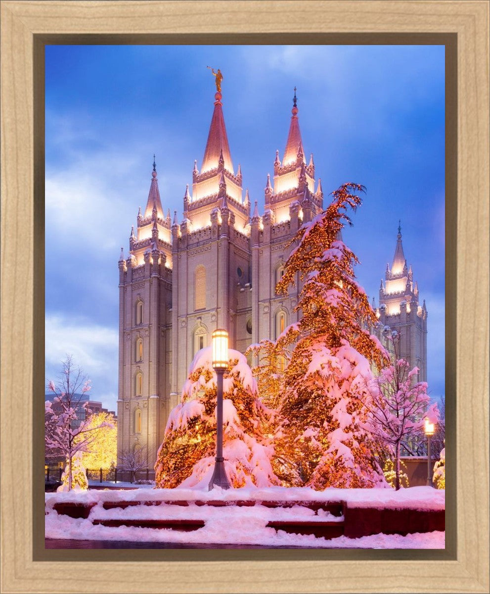 Salt Lake Christmas Temple Gallery Wrap