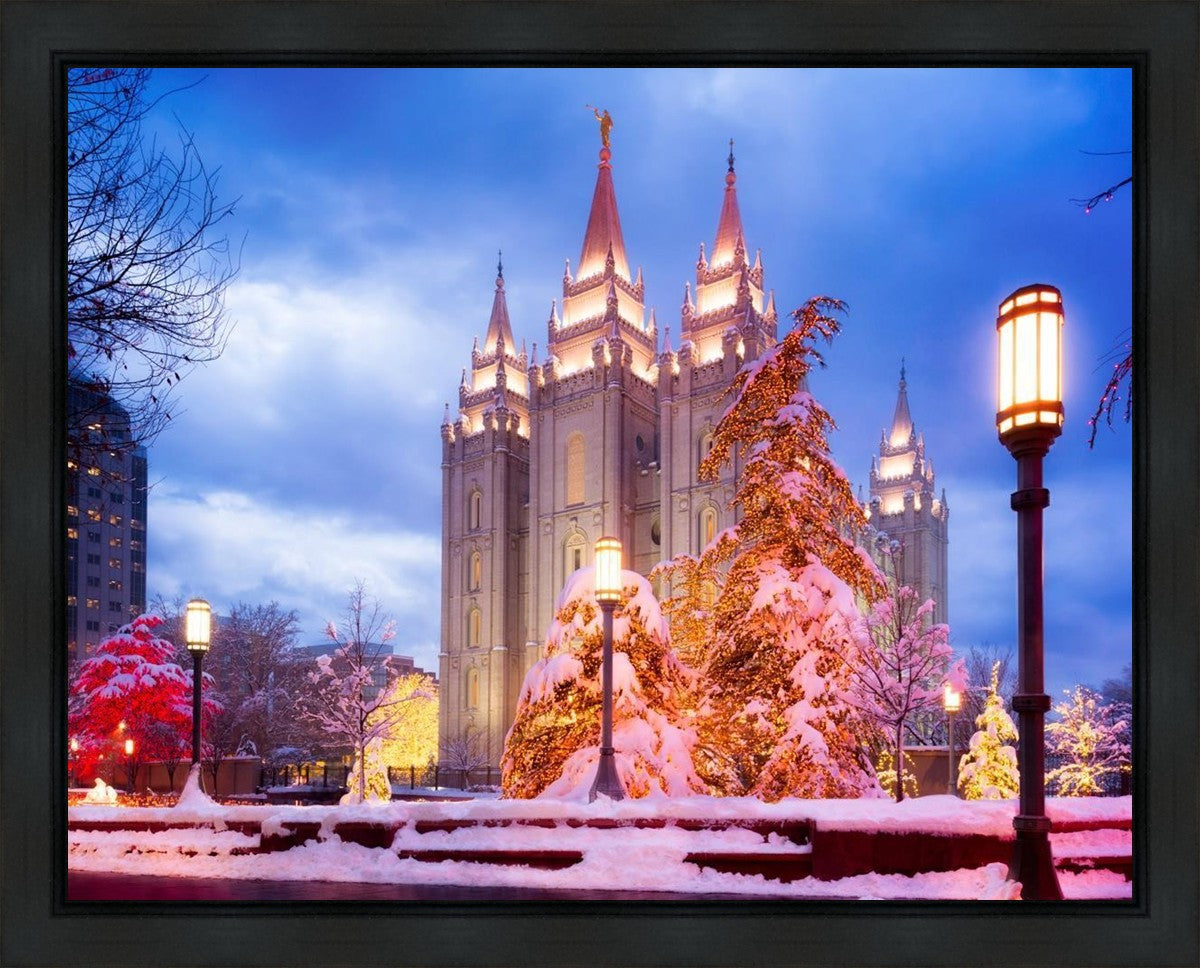 Salt Lake Christmas Temple Gallery Wrap