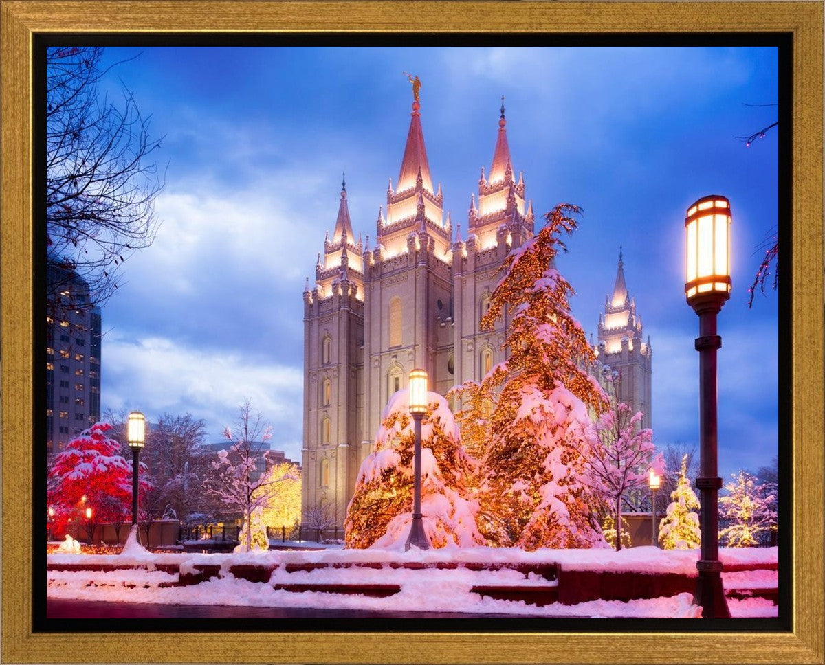 Salt Lake Christmas Temple Gallery Wrap