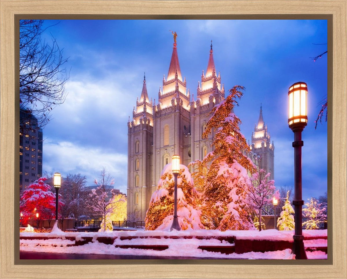 Salt Lake Christmas Temple Gallery Wrap