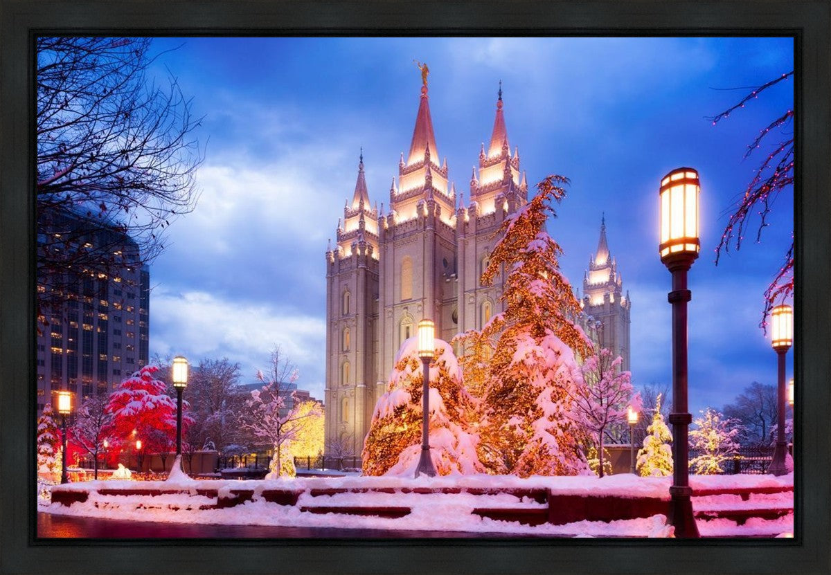 Salt Lake Christmas Temple Gallery Wrap
