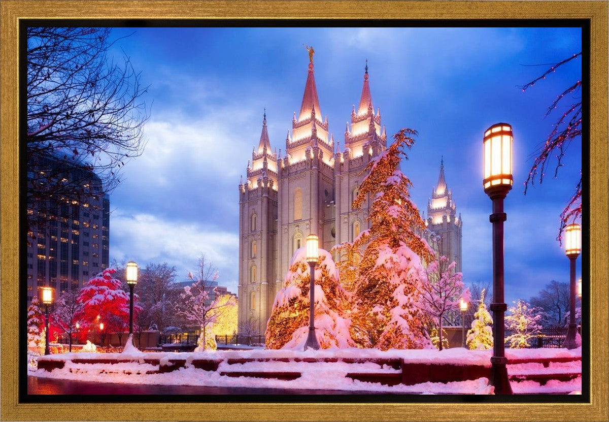 Salt Lake Christmas Temple Gallery Wrap