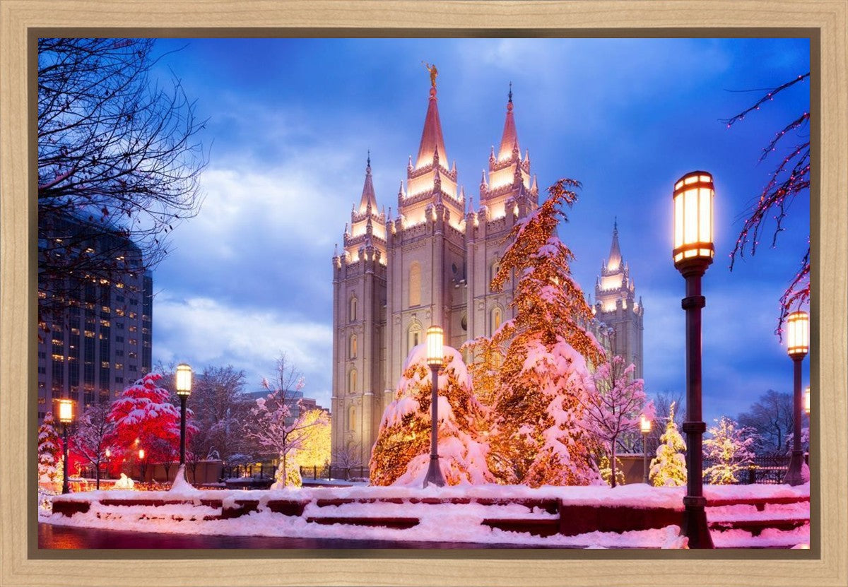 Salt Lake Christmas Temple Gallery Wrap