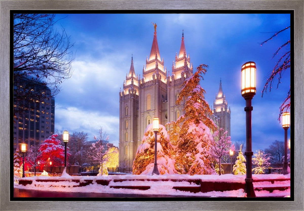 Salt Lake Christmas Temple Gallery Wrap