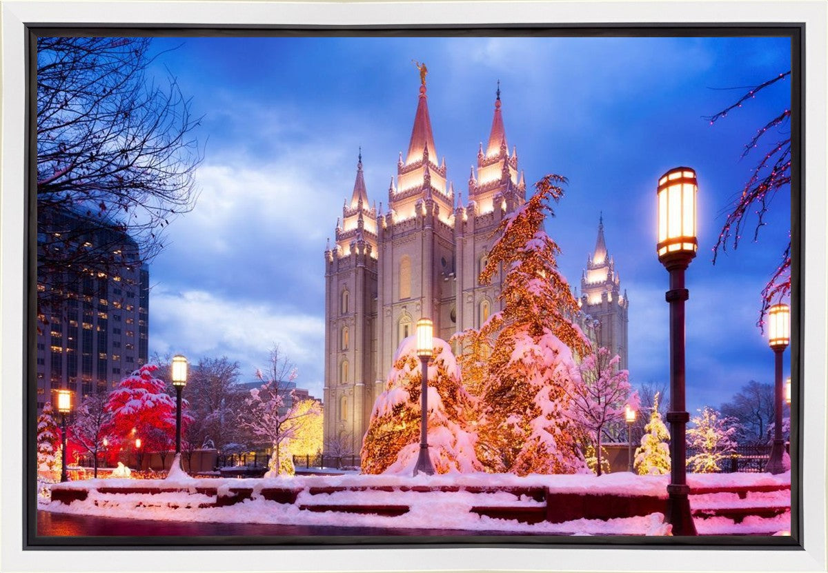 Salt Lake Christmas Temple Gallery Wrap