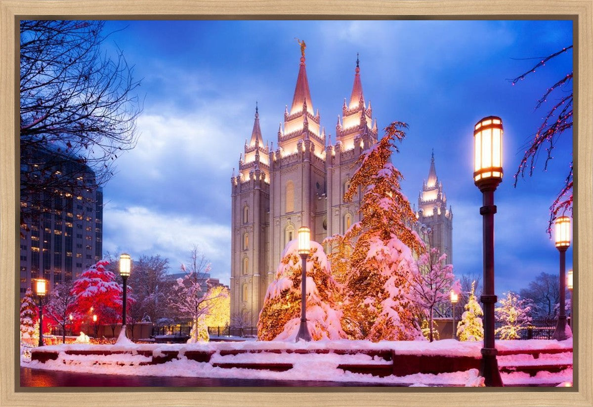 Salt Lake Christmas Temple Gallery Wrap