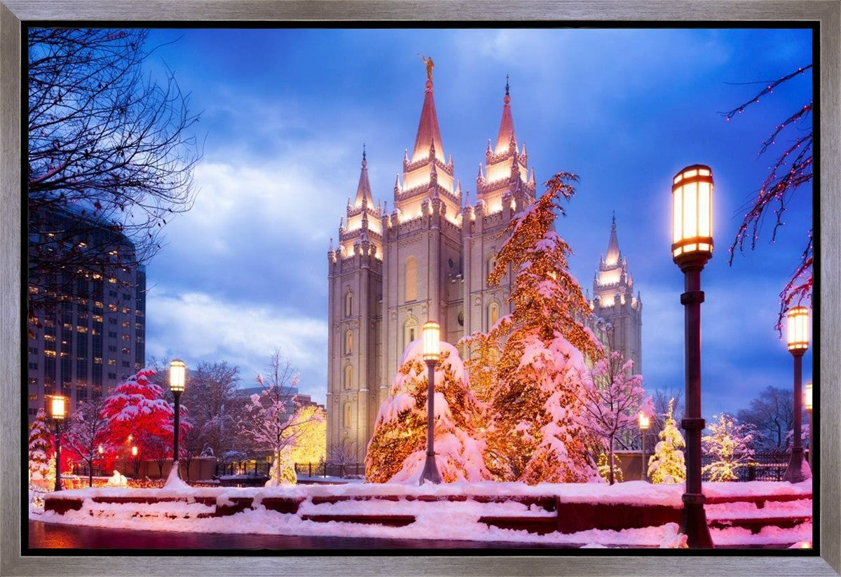 Salt Lake Christmas Temple Gallery Wrap