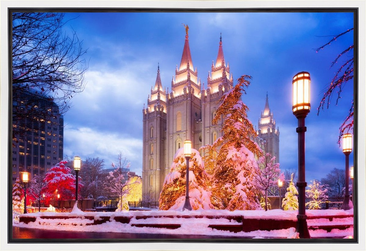 Salt Lake Christmas Temple Gallery Wrap