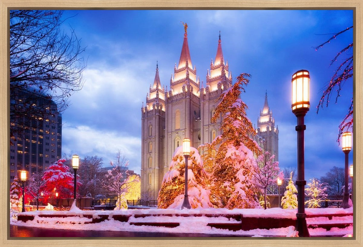 Salt Lake Christmas Temple Gallery Wrap