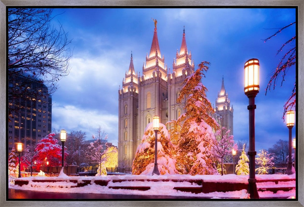 Salt Lake Christmas Temple Gallery Wrap