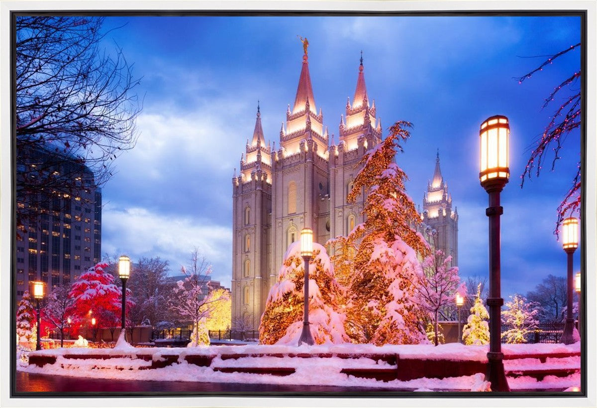 Salt Lake Christmas Temple Gallery Wrap