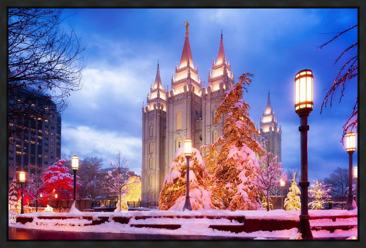 Salt Lake Christmas Temple Gallery Wrap