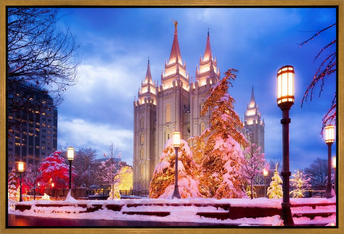 Salt Lake Christmas Temple Gallery Wrap