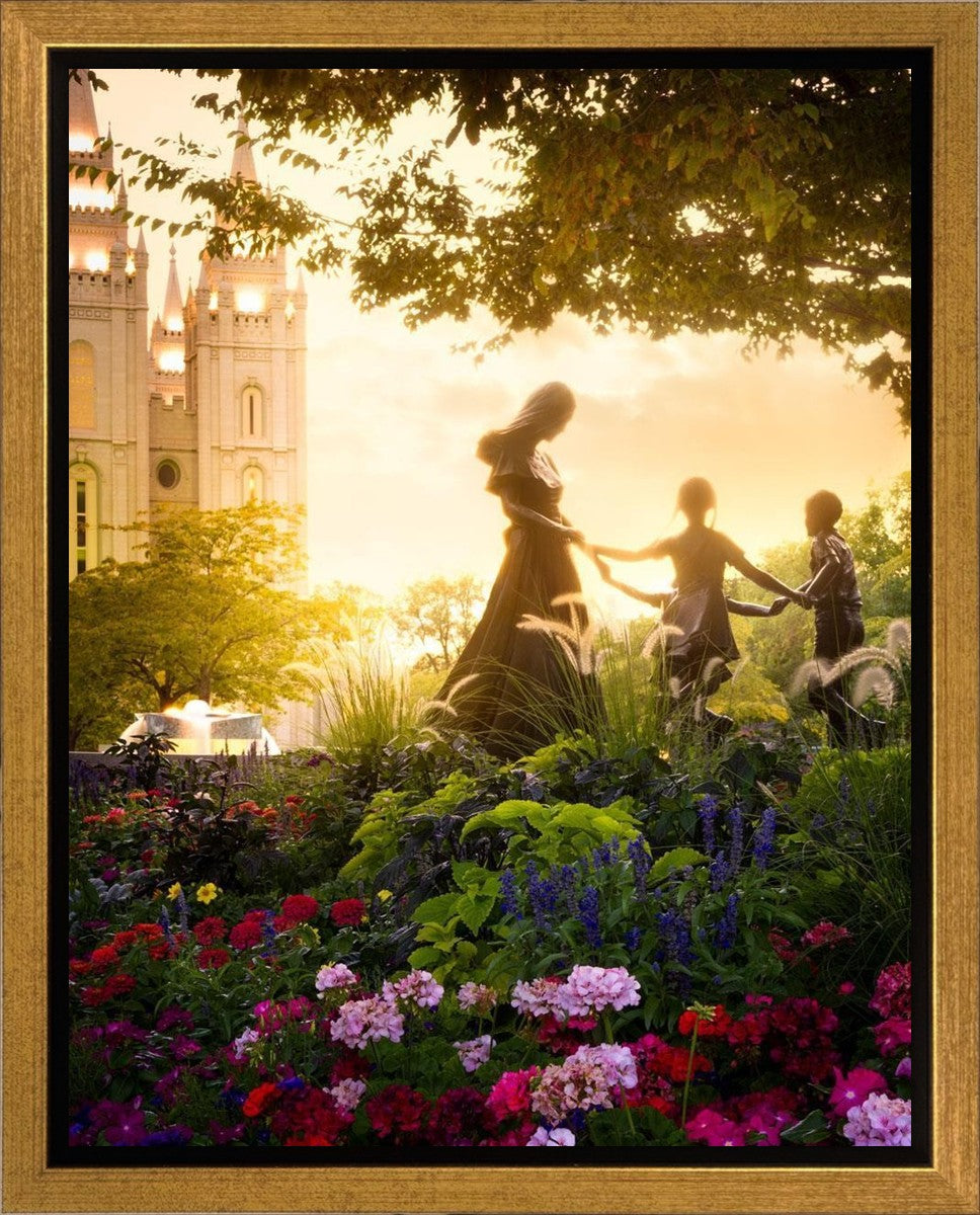 Temple Square Ring Around the Rosies Gallery Wrap