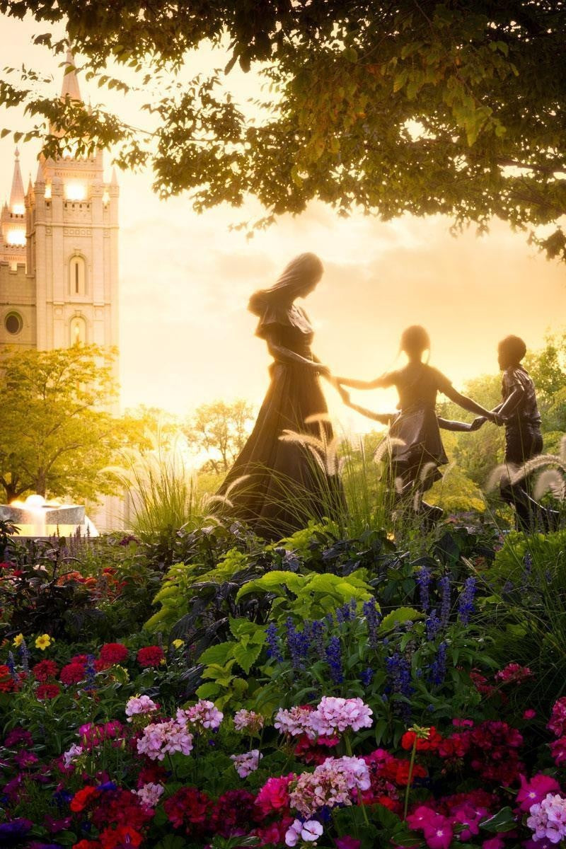 Temple Square Ring Around the Rosies Gallery Wrap