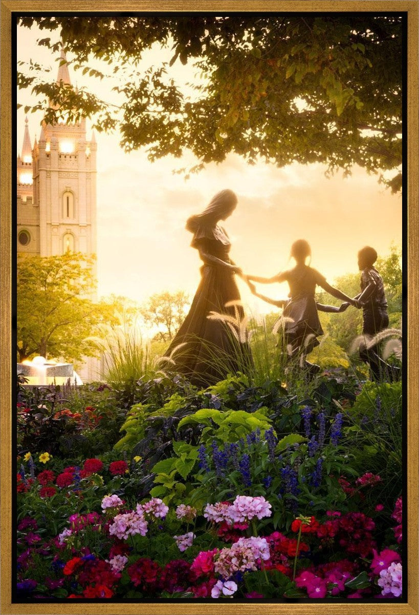 Temple Square Ring Around the Rosies Gallery Wrap