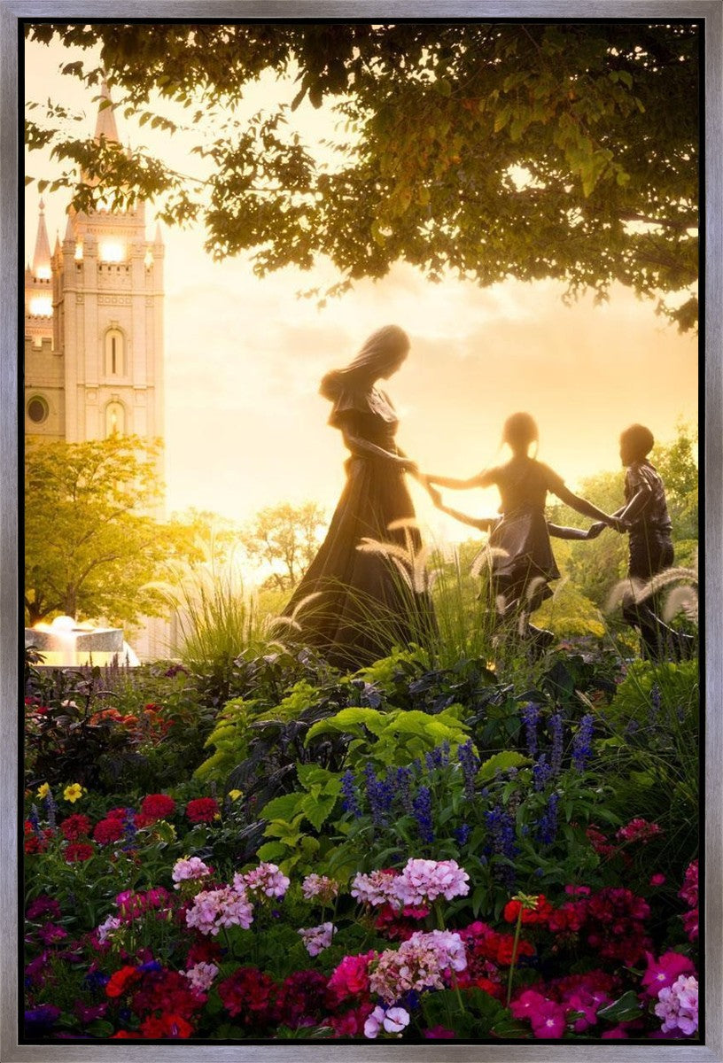 Temple Square Ring Around the Rosies Gallery Wrap