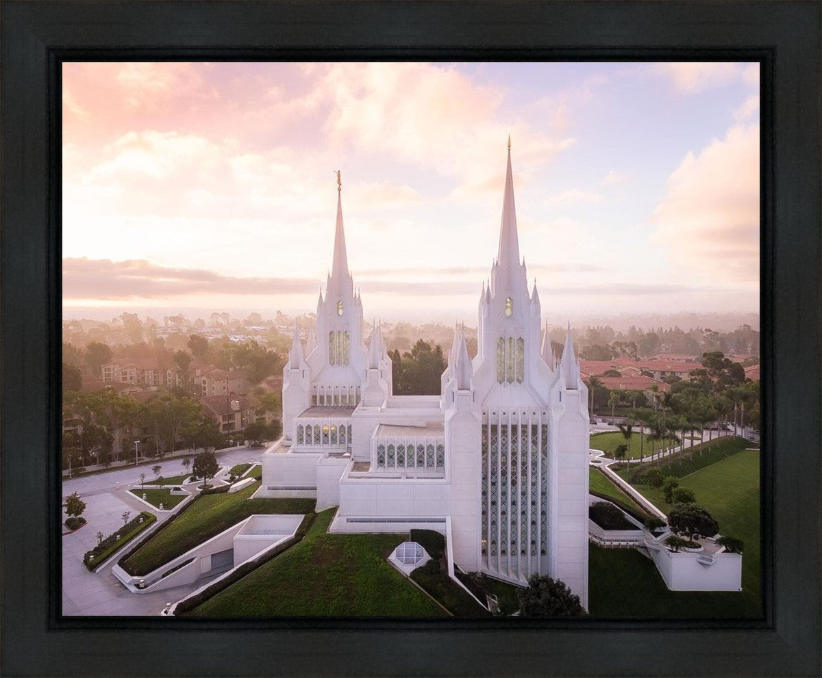 San Diego Morning Fog Aerial Gallery Wrap