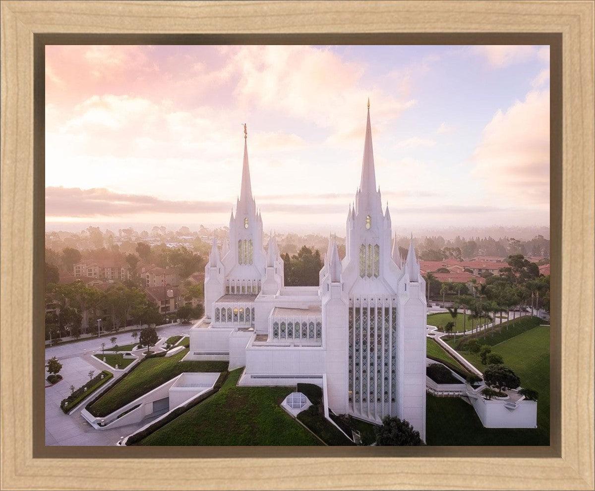 San Diego Morning Fog Aerial Gallery Wrap