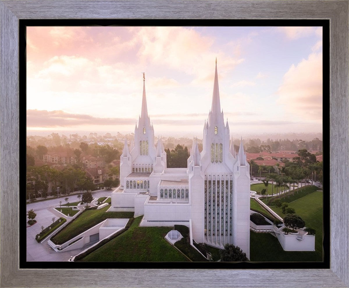 San Diego Morning Fog Aerial Gallery Wrap