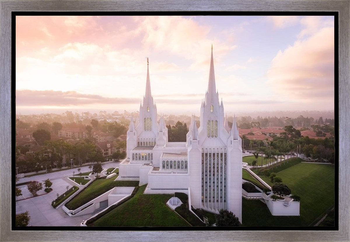 San Diego Morning Fog Aerial Gallery Wrap