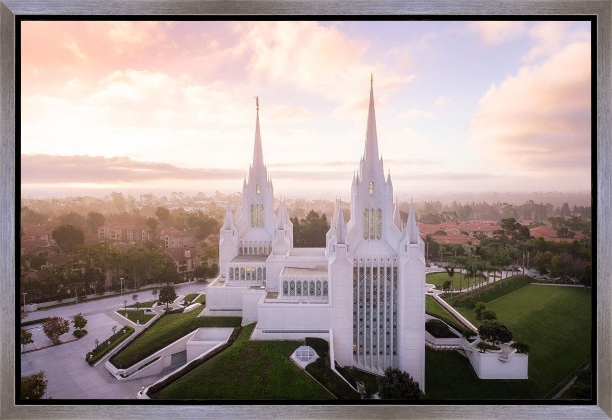 San Diego Morning Fog Aerial Gallery Wrap
