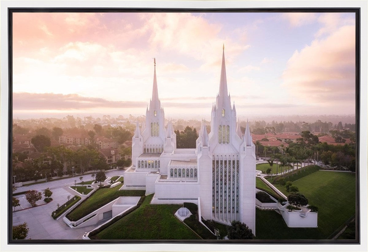 San Diego Morning Fog Aerial Gallery Wrap