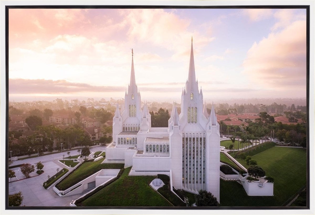 San Diego Morning Fog Aerial Gallery Wrap