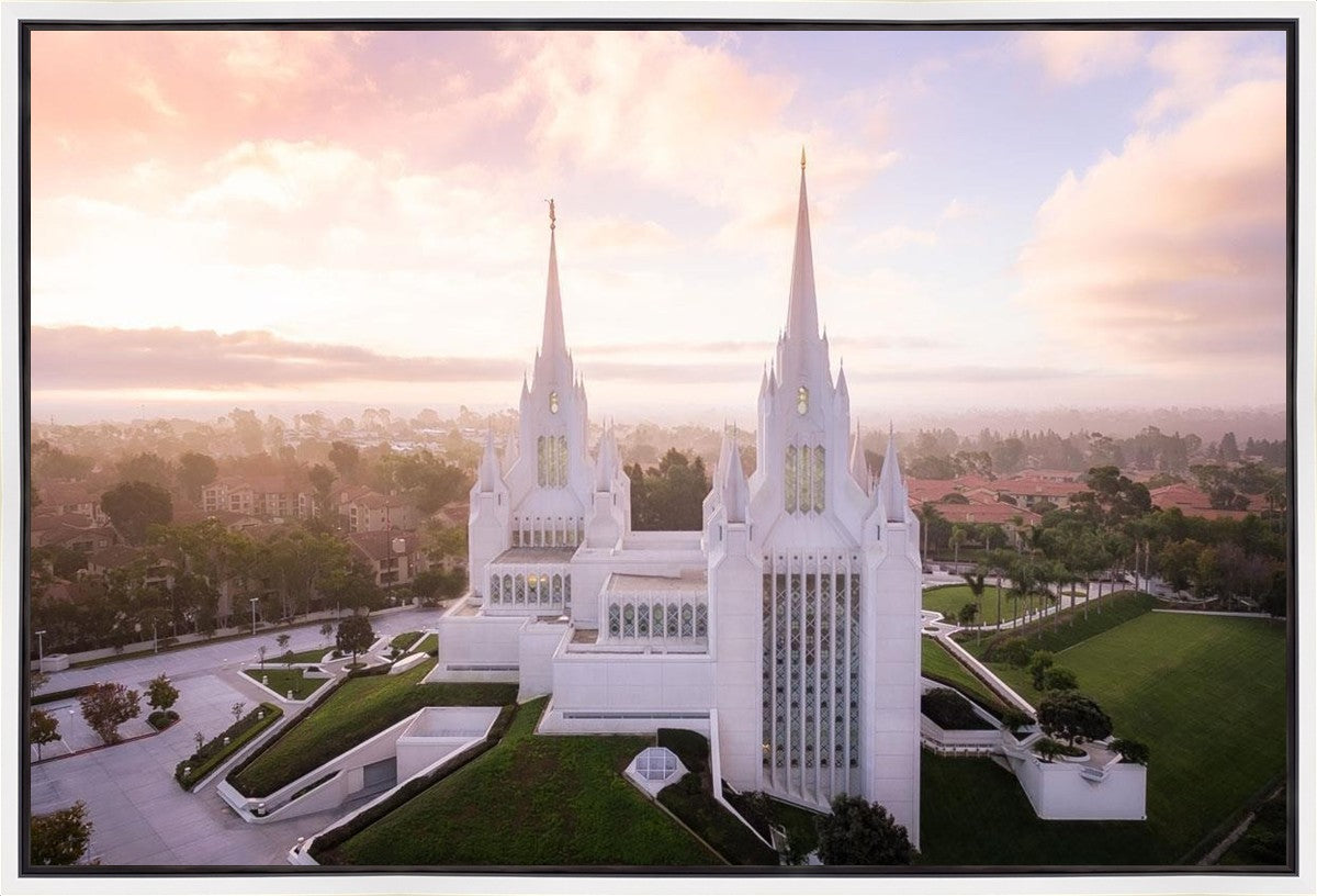 San Diego Morning Fog Aerial Gallery Wrap