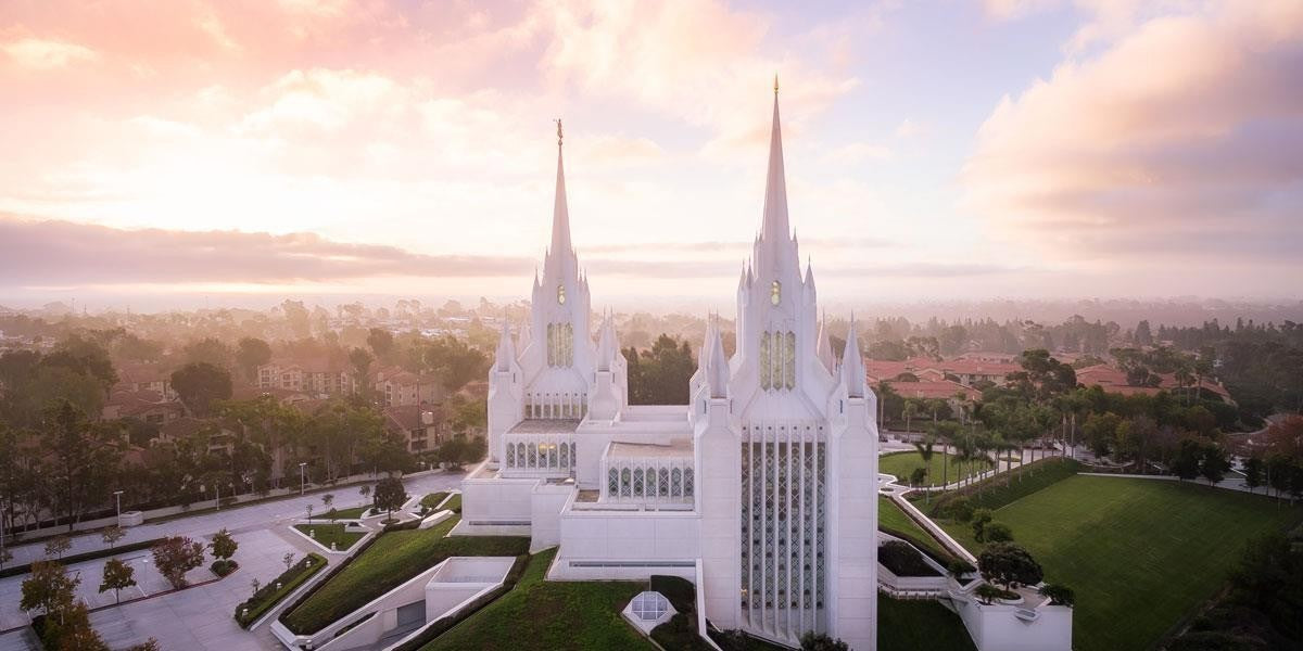 San Diego Morning Fog Aerial Gallery Wrap