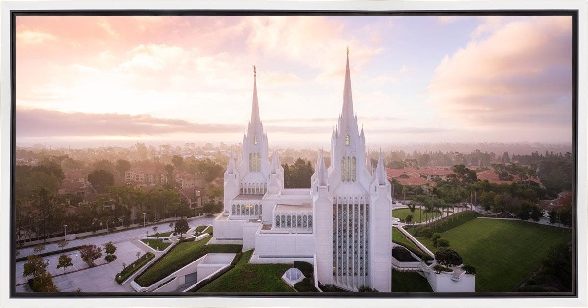 San Diego Morning Fog Aerial Gallery Wrap