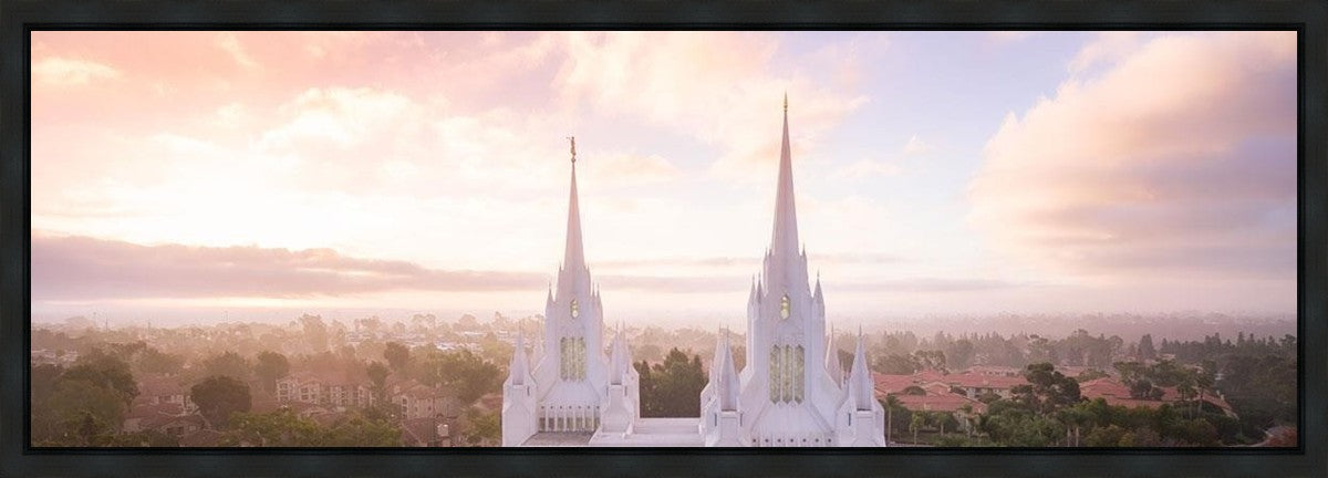 San Diego Morning Fog Aerial Gallery Wrap