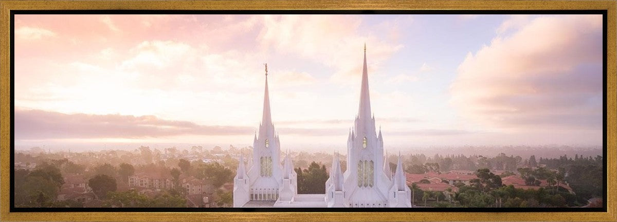 San Diego Morning Fog Aerial Gallery Wrap
